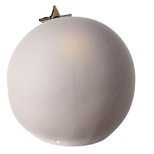 Natividad esfera blanca estrella luces porcelana 12 cm 5