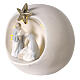 Natividade esfera branca com estrelinhas luminosas porcelana 12 cm s2
