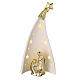 Stylised Christmas tree with golden Nativity, porcelain and resin with lights, 22 cm s1