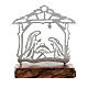 Miniature stylised Nativity Scene of 925 silver and olivewood s1