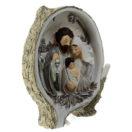 Shabby Chic Nativity in a trunk, resin, 20x15x5 cm 3
