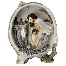 Shabby Chic Holy Family Nativity resin trunk 20x15x5 cm