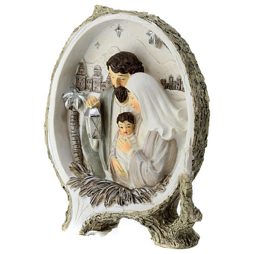 Shabby Chic Holy Family Nativity resin trunk 20x15x5 cm 2