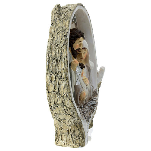 Shabby Chic Holy Family Nativity resin trunk 20x15x5 cm 4