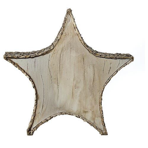Star-shaped trunk with Nativity, resin, 20x20x5 cm 4