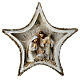 Holy Family nativity star bark resin 20x20x5 cm s1