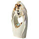 White resin Holy Family nativity heart 20x10x5 cm s2