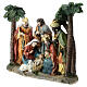 Natività Re magi palme resina colorata 20x20x10 cm s2