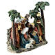 Natività Re magi palme resina colorata 20x20x10 cm s3