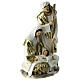 White and gold Nativity with lambs 25x15x10 cm s3