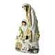 Holy Family Nativity white gold robes and lambs 25x15x10 cm s2