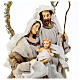 Sagrada Família resina e tecido ouro e bege h 50 cm s5