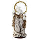 Sagrada Família resina e tecido ouro e bege h 50 cm s6
