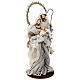 Holy Family resin and beige gold cloth h 50 cm s4