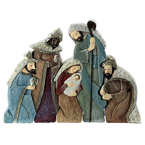Composable Nativity, set of 5, resin, 15x20x5 cm 1