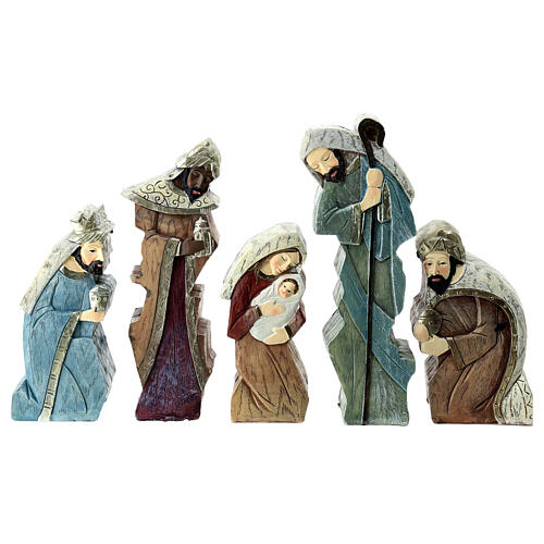 Composable Nativity, set of 5, resin, 15x20x5 cm 2