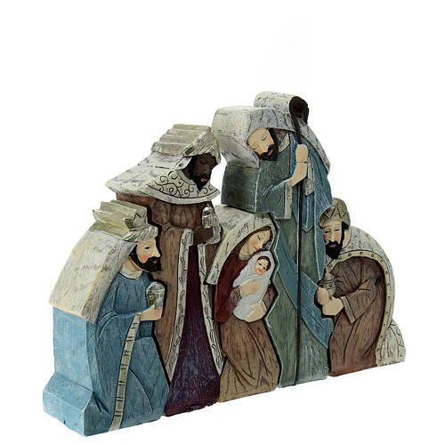 Composable Nativity, set of 5, resin, 15x20x5 cm 4