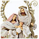 Sacra Famiglia resina stoffa oro rosa h 50 cm s2
