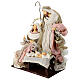 Holy Family resin fabric rose gold wood base 40x30x20 cm s3