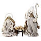 Nativity set of 3, resin and fabric, h 50 cm s11