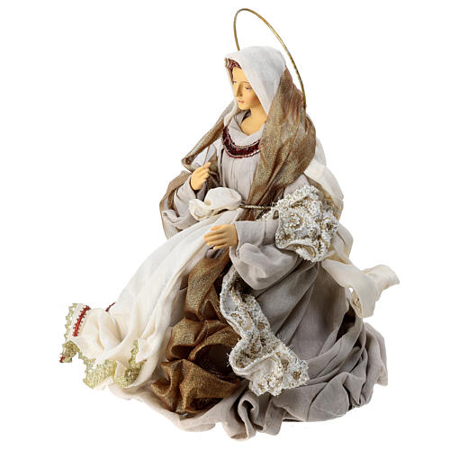 Set Natività presepe resina e stoffa 3 pezzi h 50 cm