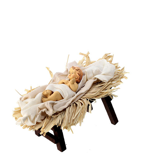 Set Natività presepe resina e stoffa 3 pezzi h 50 cm 8