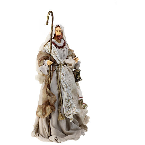 Set Natività presepe resina e stoffa 3 pezzi h 50 cm 10