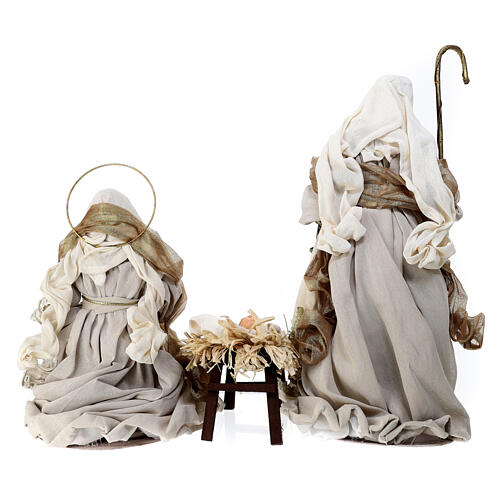 Set Natività presepe resina e stoffa 3 pezzi h 50 cm 11