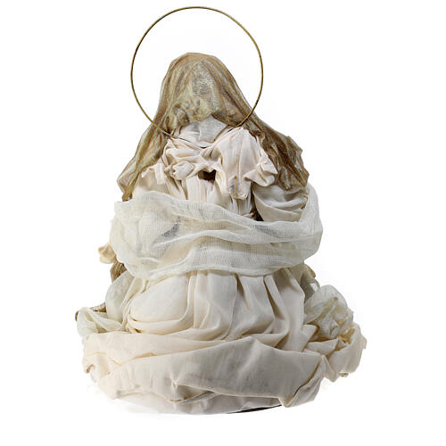 Holy Family set of 2, resin and fabric, gold and ivory, h 70 cm 10