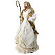 Holy Family set of 2, resin and fabric, gold and ivory, h 70 cm s6