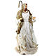 Holy Family set of 2, resin and fabric, gold and ivory, h 70 cm s8