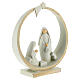 Holy Family round stable in resin 20x20x5 cm s3