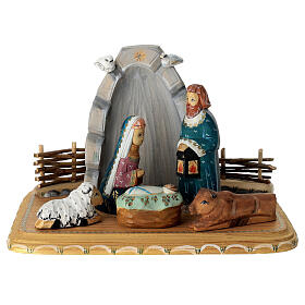 Presepe Natività intagliato e dipinto russo 17 cm 