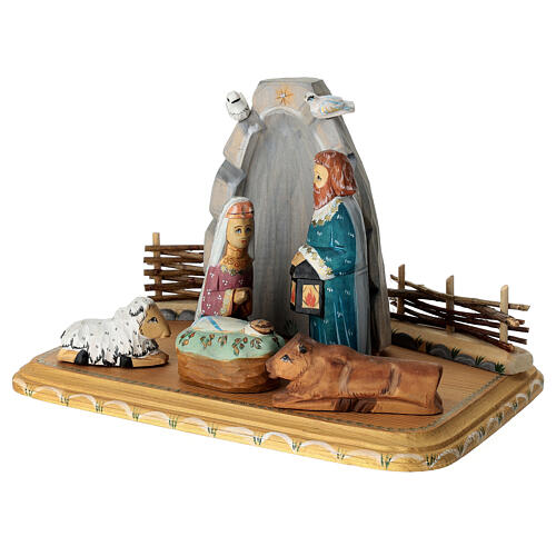 Presepe Natività intagliato e dipinto russo 17 cm  3