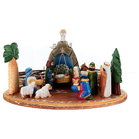 Natividad de Jesús 16 cm Rusia madera tallada pintada a mano