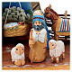 Complete Nativity Birth of Jesus 16 cm hand painted carved wood s7