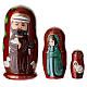 Matryoshka Nativity Holy Family 10 cm hand painted red s1