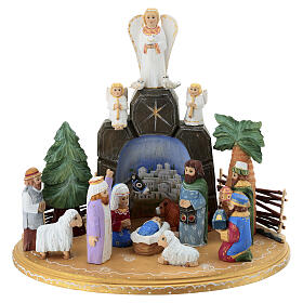 Crèche en bois peint 20 cm traditionnelle russe