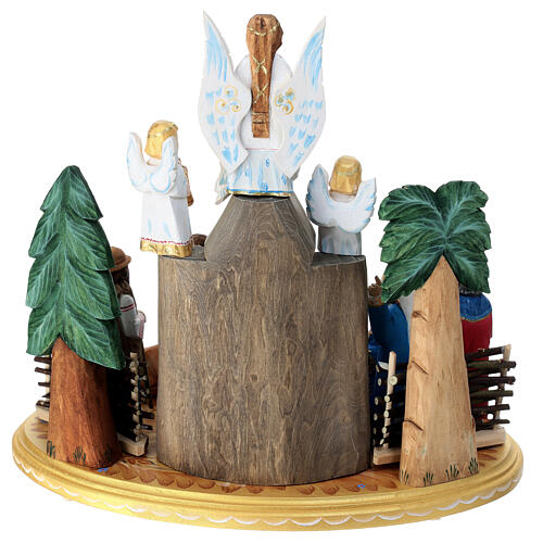 Presepe in legno dipinto 20 cm tradizionale russo 8