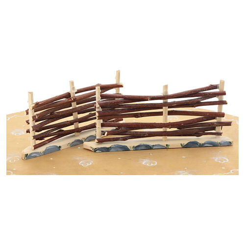 Presepe in legno dipinto tradizionale russo statuine 12 cm 30x35x30 10