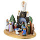 Presepe in legno dipinto tradizionale russo statuine 12 cm 30x35x30 s5