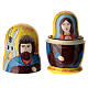 Yellow Russian doll with Nativity, Florence, set of 3, 4 in s2