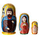 Poupée russe jaune Florence 10 cm Nativité 3 poupées peintes à la main s1