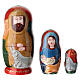 Matrioshka vermelha Natividade 3 bonecas Veneza 10 cm s1