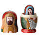 Matryoshka Holy Family red 3 dolls 10 cm Venice s2