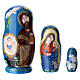 Matrioshka azul Roma 10 cm 3 bonecas s1