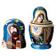 Matrioshka azul Roma 10 cm 3 bonecas s2