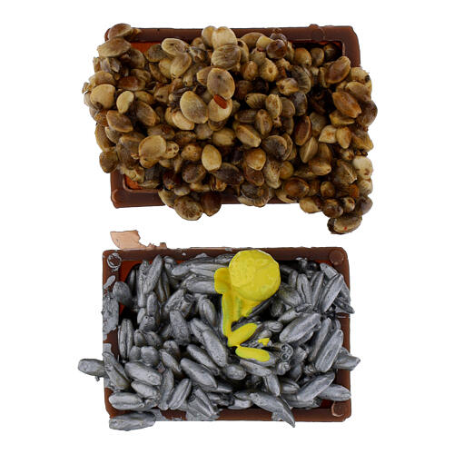 Caixinhas fruta legumes peixe para bricolagem presépio 2 peças 3