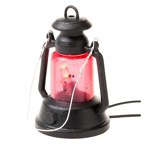 Nativity set accessory, battery-operated lantern 4cm 1