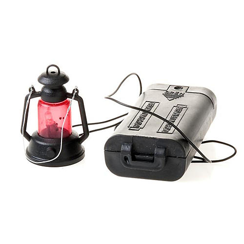 Nativity set accessory, battery-operated lantern 4cm 2